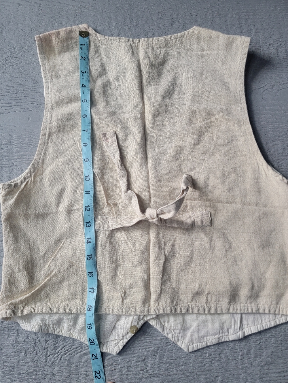♡Vintage Tangibles Womens Patchwork Vest Neutral Colors‎ Size Small Cotton A-30 - Picture 3 of 3